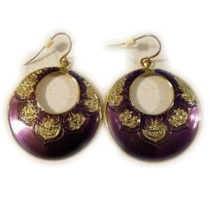 BUNDLE FREEBIE! Royal Purple & Gold Metallic Hoops
